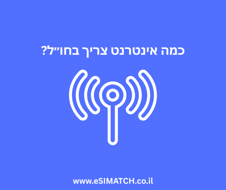 כמה אינטרנט צריך בחו״ל?