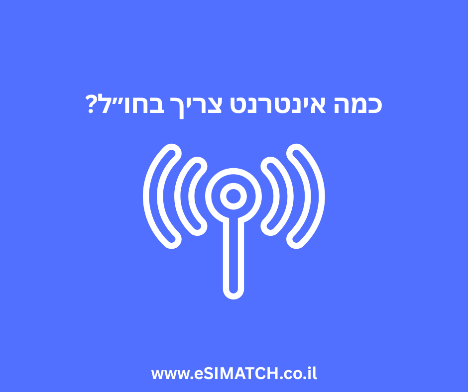 כמה אינטרנט צריך בחו״ל?